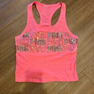 PINK VS tank w/ Bling Sz med